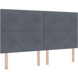 Box Postelja z vzmetnico in LED temno siva 180x200 cm žamet, (22048949) | Shoptok.si