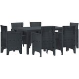  Vrtni set za objed 7 kom. Antracit Polt ratan | shoptok.hr