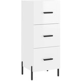 The Living Store Komoda visok sijaj bela 34,5x34x90 cm inženirski les - Komoda, (21503309) | Shoptok.si
