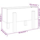  Vrtna sadilica bijela 62 x 30 x 38 cm od masivne borovine | shoptok.hr