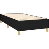 vidaXL Box spring postelja z vzmetnico LED črna 90x190 cm blago | Shoptok.si