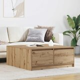 vidaXL stol za kavu s ladicama artisan hrast 100x100x40 cm Cijene
