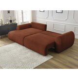 Bobochic Paris opečnato oranžna raztegljiva kotna sedežna garnitura iz rebrastega žameta (levi kot) lucien | Shoptok.si