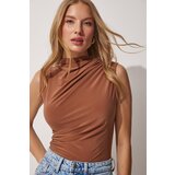  Pleated Sleeveless Sandy Knitted Blouse | Shoptok.si