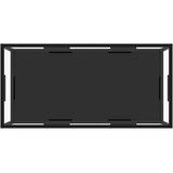 vidaXL Stolić za kavu prozirni i crni 100 x 50 x 35 cm kaljeno staklo | shoptok.hr