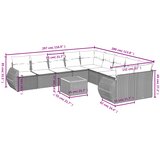  11-dijelni set vrtnih sofa od poliratana s jastucima bež | shoptok.hr