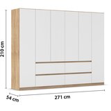 Rauch Möbel omara s klasičnimi vrati, bela, barve hrasta | Shoptok.si