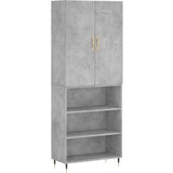 vidaXL Visoka komoda betonsko siva 69,5x34x180 cm inženirski les, (20804986) | Shoptok.si