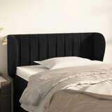  Uzglavlje s ušima crno 83x23x78/88 cm baršunasto | Eponuda.com