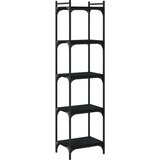  Regal za knjige s 5 razina crni 40x30x154 cm konstruirano drvo | shoptok.hr