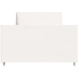 vidaXL Posteljni okvir brez vzmetnice bel 75x190 cm trdna borovina | Shoptok.si