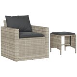  4-dijelni set vrtnih sofa s jastucima svijetlosivi poliratan | shoptok.hr