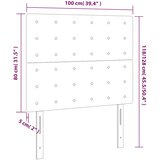  LED uzglavlje tamnoplavo 100x5x118/128 cm baršunasto | shoptok.hr