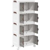  Složiva kutija za pohranu kotačima 4nivoa 28 L 48x29,5x112,5 cm | shoptok.hr
