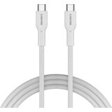  Cable OnWire 60CL C-C 60W COLOR Braided 1m White Cene