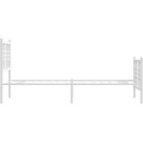 Metalni okvir kreveta uzglavlje i podnožje bijeli 80x200 cm | shoptok.hr