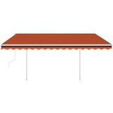 Automatska tenda sa stupovima 4 x 3 m narančasto-smeđa | shoptok.hr