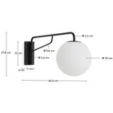 Kave Home Bela/črna stenska svetilka ø 20 cm Eilo – | Shoptok.si