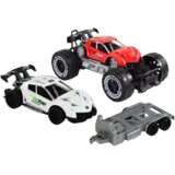  Set vozila za igru - buggy sa sportskim autom na prikolici - crveno/bijeli | shoptok.hr