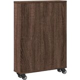 vidaXL Uska kolica za pohranu boja hrasta 48x13x68cm konstruirano drvo | shoptok.hr