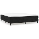  s oprugama i madracem crni 160x200 cm baršunasti | shoptok.hr