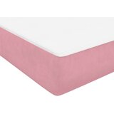 Box spring postelja z vzmetnico roza 80x220 cm žamet, (21792609) | Shoptok.si