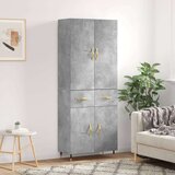  Visoka komoda siva betona 69 5x34x180 cm od konstruiranog drva | shoptok.hr
