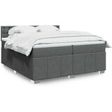 Maison Chic Box spring postelja - Vzmetna postelja z vzmetnico temno siva 200x200 cm blago SL11814, (21904383) | Shoptok.si