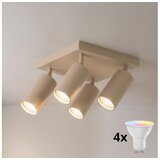 Brilagi LED RGBW prigušiva spot svetiljka SELE SQUARE 4xGU10/6,5W/230V bež Cene