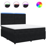 Maison Chic Box spring postelja - Vzmetna postelja z vzmetnico črna 180x200 cm žamet SL17127, (21883041) | Shoptok.si