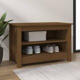 vidaXL Klop za čevlje medeno rjava 70x38x45,5 cm trdna borovina Cene