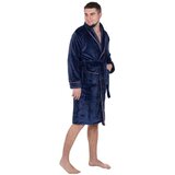 springos muški plišani kućni ogrtač, tamnoplavi, veličina XXL | shoptok.hr