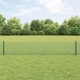 vidaXL varjena žična ograja z 11 U stebrički Zelena 0.4x25 m Jeklo Cene