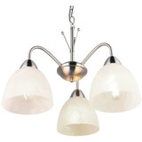  Bela/srebrna viseča svetilka s steklenim senčilom ø 43 cm Dobby – | Shoptok.si