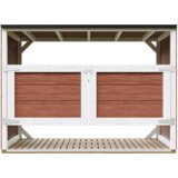 Timbela Nadstrešek za smetnjake 3x240L, vrtna shramba M982A-REDWOOD RED, (5000255889) | Shoptok.si