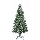  Umjetno predsvijetljeno božićno drvce Zelena 240 cm PVC i metal | shoptok.hr
