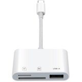 INF Type-C 3-v-1 čitalec kartic – SD/TF/USB, Visoka Hitrost White, (5000282774) Cene