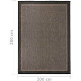  Vanjski tepih ravnog tkanja 200 x 280 cm tamnosmeđi Slike