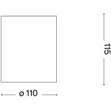 Ideal Lux - Spoljno spot svetlo GUN 1xGU10/28W/230V, prečnik 11 cm, IP55, braon | Eponuda.com