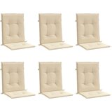  Jastuci za vrtne stolice 6 kom bež 100 x 50 x 3 cm od tkanine | shoptok.hr