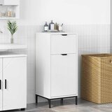 vidaXL Kopalniška omarica Bela 39.5 x 36 x 88 cm Konstruiran les | Shoptok.si