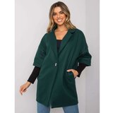 Fashion Hunters RUE PARIS Dark green oversize coat Cene