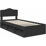  Krevetna konstrukcija Crna 90 x 200 cm Čvrsto borovo drvo | shoptok.hr