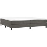  Box spring postelja z vzmetnico temno siva 200x200 cm žamet, (20725387) | Shoptok.si