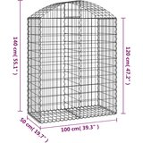  Gabionska košara s lukom 100x50x120/140 cm pocinčano željezo | Eponuda.com