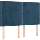  Okvir za krevet s uzglavljem tamnoplavi 140x190 cm baršunasti | shoptok.hr