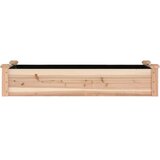 vidaXL Povišena vrtna gredica s oblogom 120x45x25 cm masivna jelovina | shoptok.hr