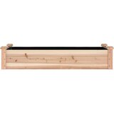 vidaXL Vrtna visoka greda s podlogo 120x45x25 cm trden les jelke | Shoptok.si