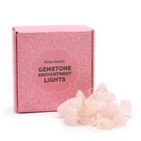 Čarobne lučke s kristali – Roževec- Rose Quartz - Gemstone, led lights - Baby shower - Božič