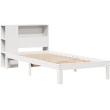 Krevet s regalom za knjige bez madraca bijeli 75x190cm borovina | Eponuda.ba